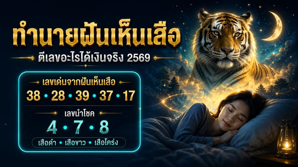 ทำนายฝันเห็นเสือ ตีเลขอะไรได้เงินจริง 2569