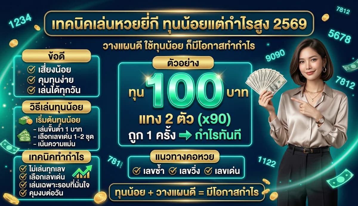 เทคนิคเล่นหวยยี่กี ทุนน้อยแต่กำไรสูง 2569